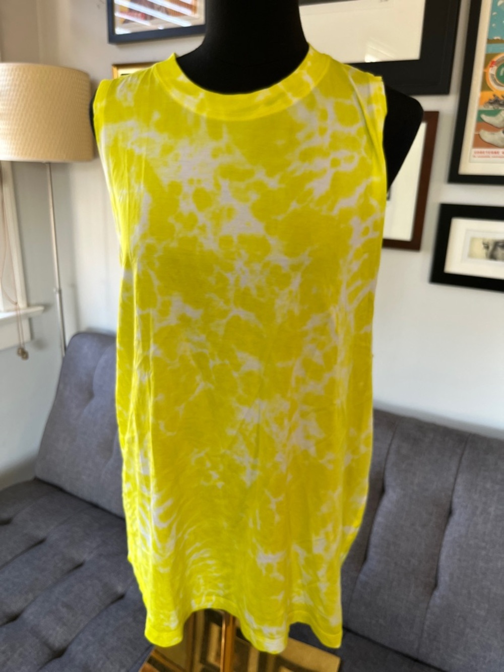 NWOT Lululemon Yellow Tie-Dye Sleeveless Top size 10